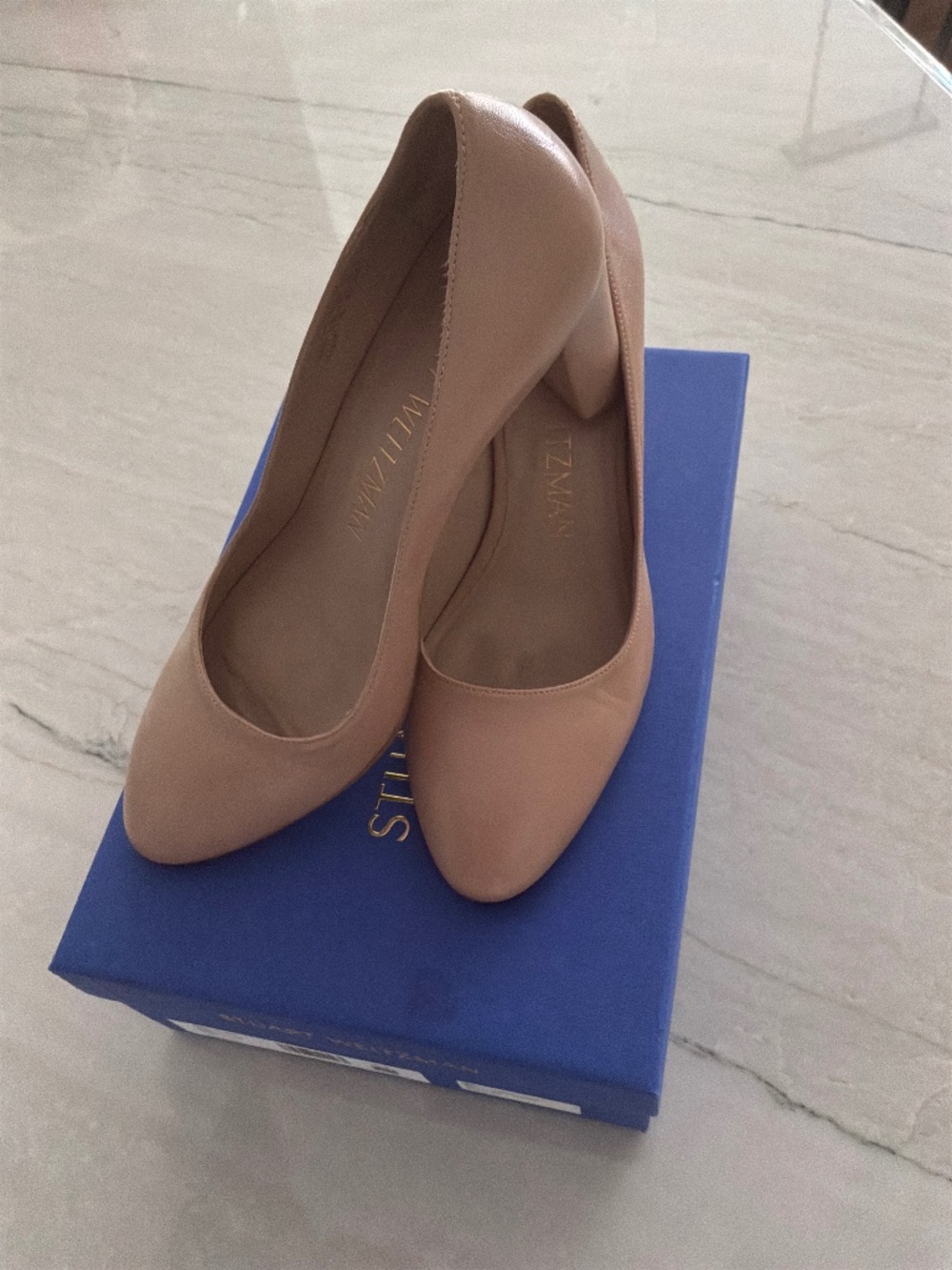Stuart Weitzman Savvy 75 Pump Dress Napa Adobe Size 7